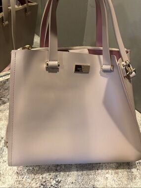 kate spade Blush Pink Structured Tote with Gold Hardware *note signs of wear!